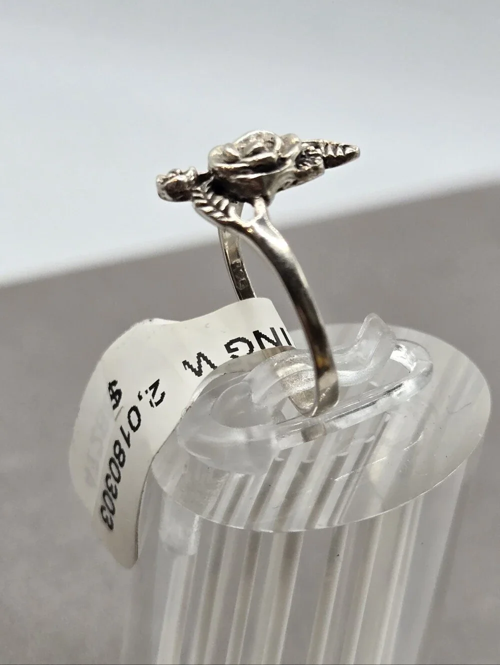 Sterling Silver Ring Grunge Rose Roses size 6 Fairy Boho Dainty Delicate 925